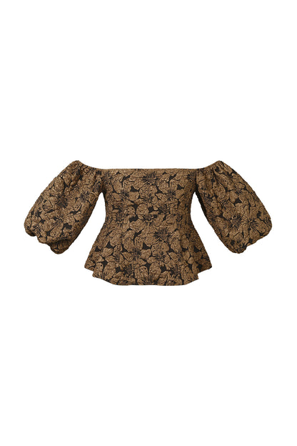 pof mouw top met textuur