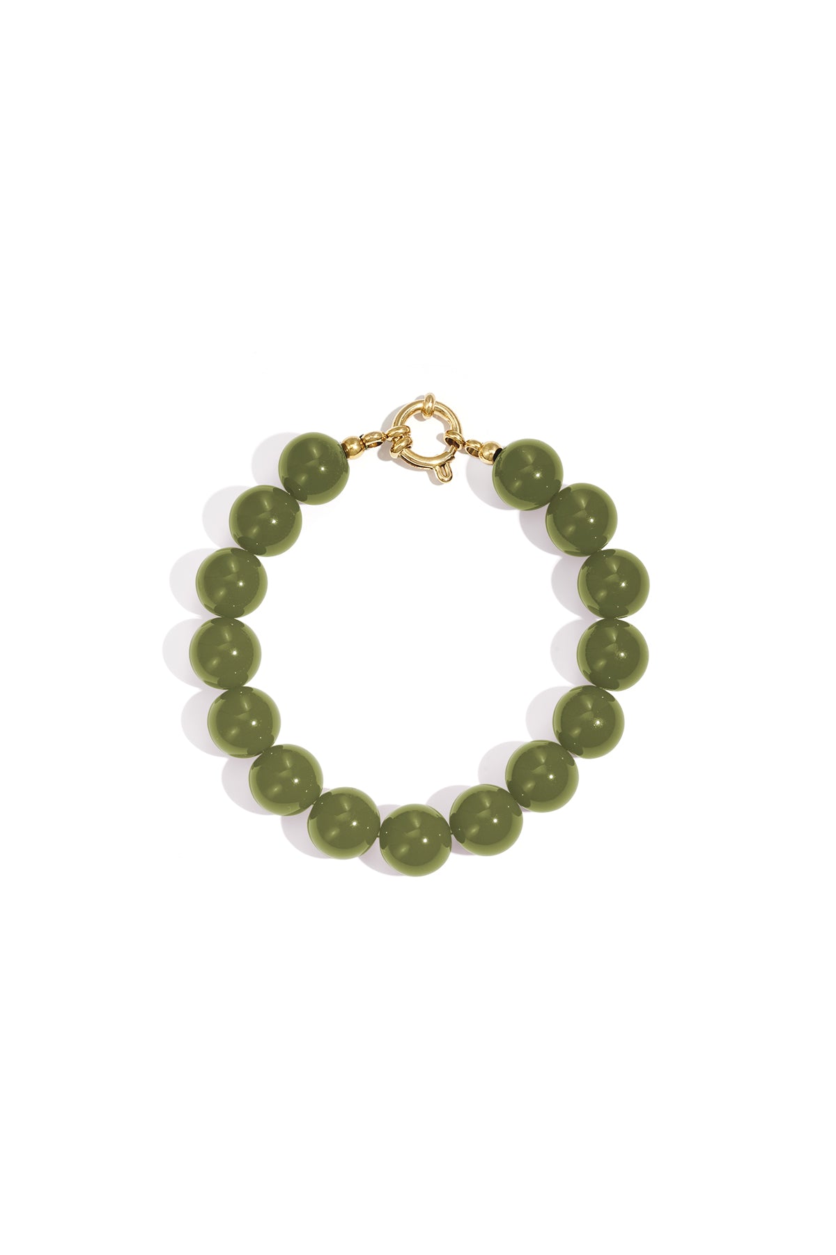 Armband met medium kralen en frontsluiting-12mm