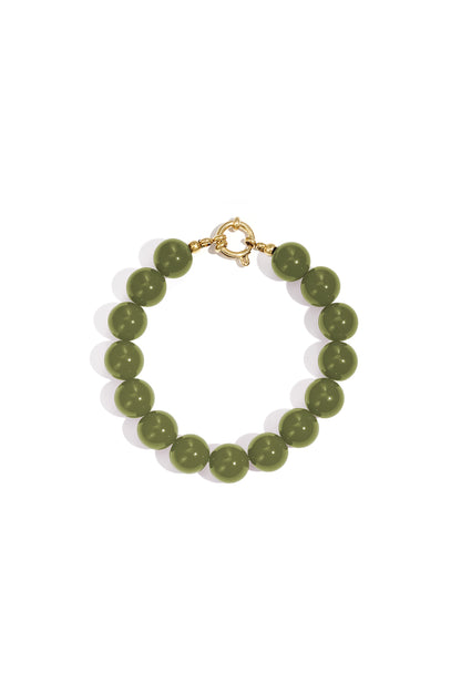 Armband met medium kralen en frontsluiting-12mm
