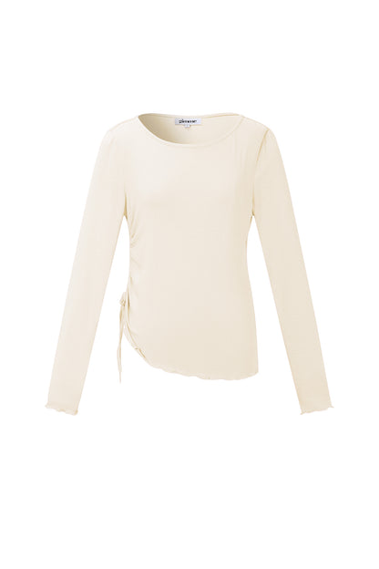 Geplooide longsleeve