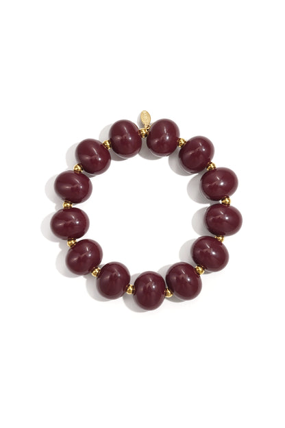 Elastieke kralenarmband met grote kralen