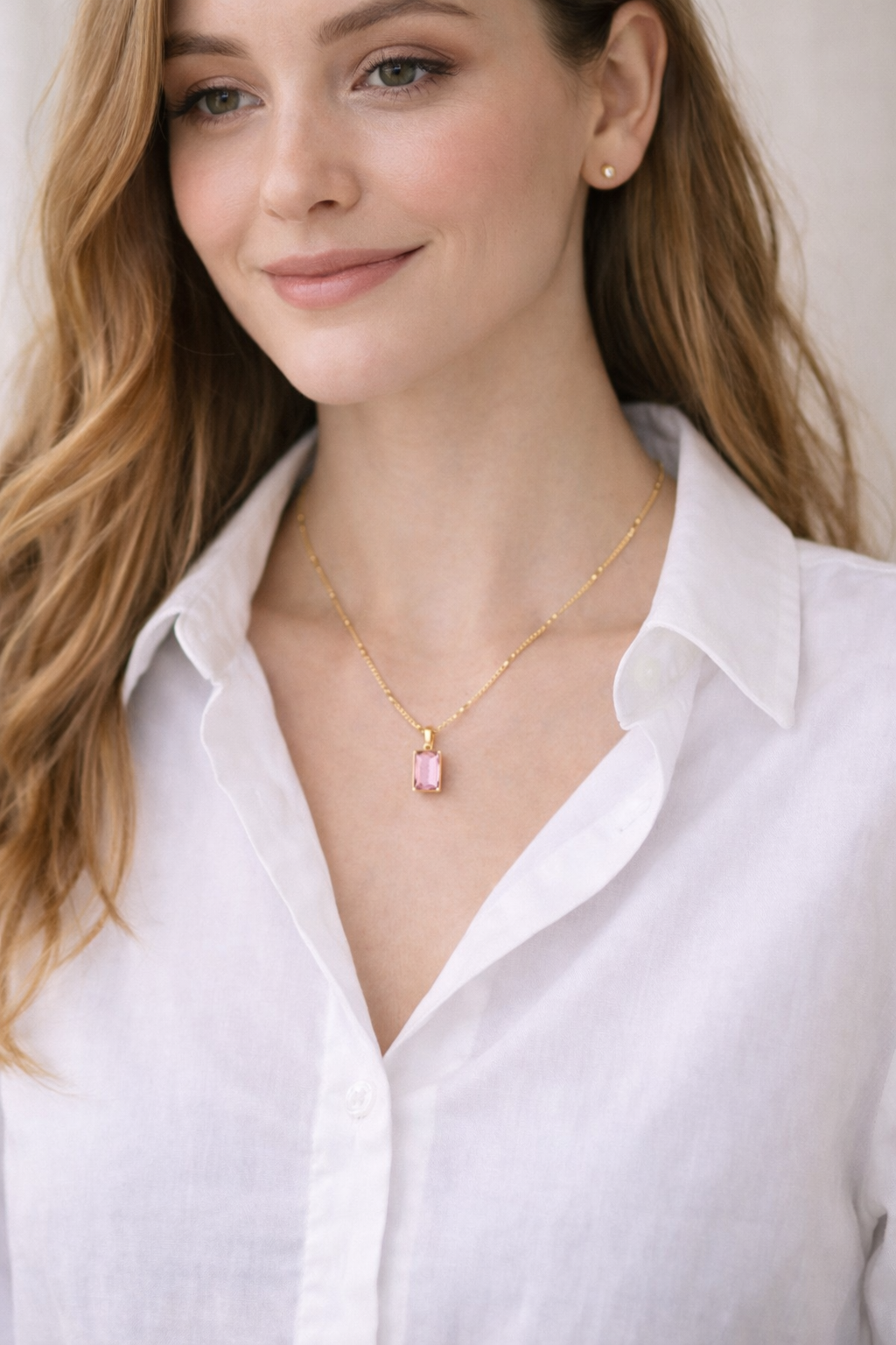 Necklace, 18K Gold Plated Steel