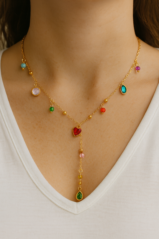 Necklace, 18K Gold Plated Steel